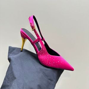 Associé à une robe, une bretelle, des sandales à talons exposés, une bretelle pour femme, des chaussures à talons hauts de 8,5 cm, des sandales, du tissu en soie, des chaussures de fête, de mariage, 35-42