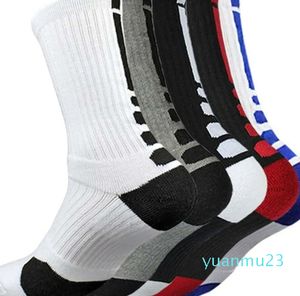 Paires de chaussettes de sport Elite pour hommes, avec éponge amortissante, basket-ball, cyclisme, course à pied, randonnée, Tennis, ensemble de chaussettes de Ski en coton pour femmes