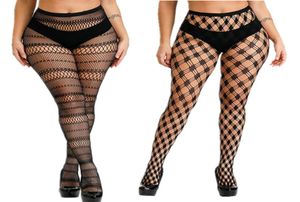 Pares de medias de talla grande para mujer, Bodystocking, lencería Sexy, medias eróticas para el cuerpo, medias de rejilla grandes, calcetines Hosiery3493290