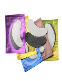 Pairslot zwarte patches gel onder oogkussentjes wimperverlenging tips sticker wraps make -upgereedschap wimperpapier vals7099637