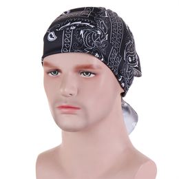 Paisley musulmán interior Hijab gorras hombres pirata Underscarf Undercap bufanda turbante gorros Ramadán ropa islámica diadema capó