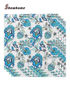 Motif paisley motif de table florale serviettes en tissu set mouchoir