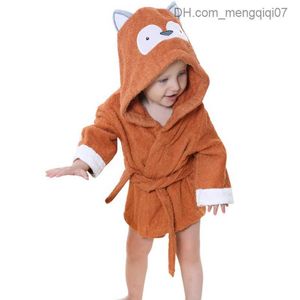 Pyjama's 2-6 jaar babykleding Cartoon Hoodie Girls en Boys 'Pyjama's hoogwaardige badkamer handdoeken Kinderen zachte badkamer pyjama's kinderkleding Z230818