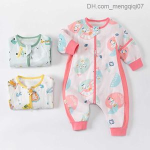 Pajamas 2022 Sac de sommeil pour enfants printemps / été bébé coton coton coton bébé antibactérien avec des manches amovibles Z230811