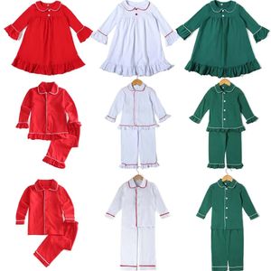 Pyjamas 2023 famille correspondant bébé enfants filles garçons enfants rouge vert blanc noël coton PJS 231122