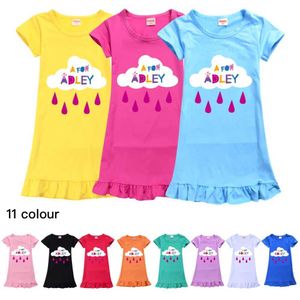 Pajamas Adley Cotton Night Dress Little Girl Pajamas Childrens Pyjamas Carton d'été Pyjamas Famille Vêtements Childrens Pajamasl2405