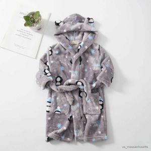 Pyjama Herfst Winter Baby Kids Nachtkleding Gewaad Flanel Warme Badjas Voor Meisjes Jongens Pyjama 4-12Years Tieners Kinderkamerjas