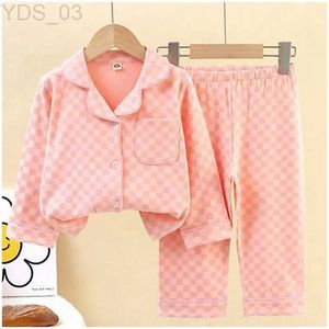 Pyjamas herfst winter kaii cartoon pyjama sets dames pyjama's plaid flannel loung slaapkleding meisje pijama night pakken huiskleding pjzln231222