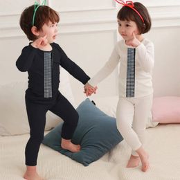 Pyjamas bébé garçons fille vêtements ensembles décontracté pied-de-poule hauts pantalons pour enfant en bas âge 2 pièces coton enfants bébé tenues vêtements pyjamas doux 231012