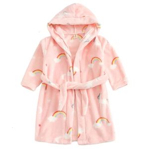 Pyjama's Baby Jongens Meisjes Badjas Cartoon Capuchon Kinderen Nachtkleding Gewaden Herfst Winter Warm Casual Kinderpyjama Lange Mouw Kindergewaden 231031