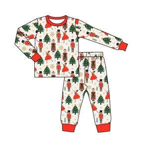 Pyjama's Baby-kerstpyjamaset Baby-kerststijl bedrukt Jongens Meisjespyjama's Kinderpyjama's Broeken met lange mouwen 231117