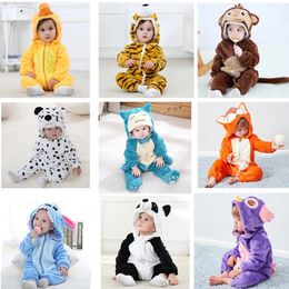 Pyjama's Babymeisjeskleding Onesies Pyjama's 0-3 jaar Flanel Dierenromper Baby Peuter Jongenskostuum Kind Pijama Nachtkleding 231120
