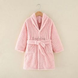 Pyjamas bébé filles vêtements hiver robes de flanelle pour enfants adolescentes filles peignoir pour 4-14 ans enfants pyjamas robes rose bleu marine serviette de bain 231031