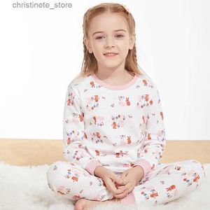 Pyjamas Bébé Enfants Pyjamas Ensembles Coton Vêtements De Nuit Pour Garçons Costume Automne Filles Pyjamas Dessin Animé Chat Pijamas T-shirt + Pantalon 2 pièces Vêtements Pour Enfants