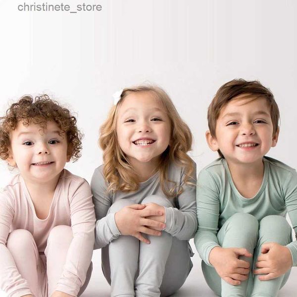 Pyjamas en bambou pour bébés, ensembles de vêtements de printemps pour filles, vêtements de nuit pour la maison, pour enfants de 1 à 2, 3 et 4 ans, sous-vêtements pour enfants, Costume pour tout-petits