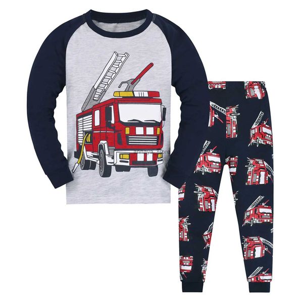 Pyjama cadeau d'anniversaire pour garçon, tenue pour petits enfants, pyjama en coton dinosaure, 2 pièces, vêtements de nuit pour tout-petits, ensemble de vêtements d'automne et d'hiver L231211