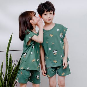 Pyjamas Garçons Filles Pyjamas D'été À Manches Courtes Vêtements Pour Enfants Vêtements De Nuit En Coton Ensembles De Pyjamas Pour Enfants 4 6 8 10 12 14 Ans 230628