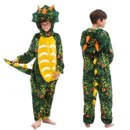 Pyjamas kinderen dinosaurus kigurumi cartoon babyjongens slaapkleding steek panda eenhoorn jumpsuits meisjes pijama kinderen onesie 221203