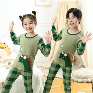 Pyjamas kinderen volle mouw katoen pyjama's sets jongens dinosaurus pyjama's kinderen pyjama's voor 2 tot 14 jaar tieners pijamas huiskleding nachtkleding 220909