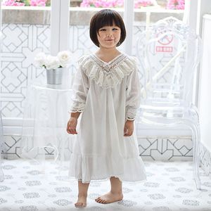 Pyjamas enfants fille robe lolita princesse chemises de nuit vintage col en V chemises de nuit victorienne enfant en bas âge chemise de nuit sommeil loungewear 220922