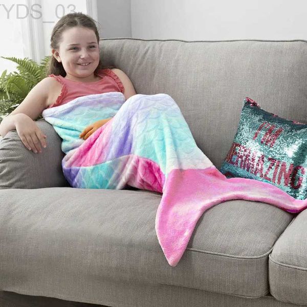 Pajamas Niños para niños Mermaid manta tiburón Mermaid manta de cola dormida