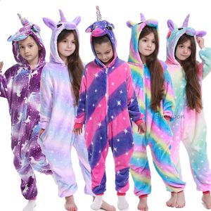 Pajamas Children Onesie Kids Unicorn Panda Pajamas Animal Cartoon Blanket Sleepers Baby Costume Winter Boys Girls Licorne Jumspuit 231116