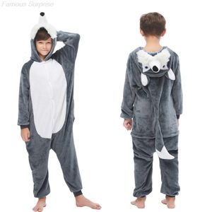 Pyjamas Enfants Pyjamas Licorne Pyjamas Animal Kigurumi Loup Costume Dessin Animé Anime Cosplay Vêtements pour Enfants Garçon Hiver Chaud Onesies 231120