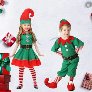 Pyjama's Kerstcosplaykostuum voor kinderen met de Kerstman voor Halloween-feestoptreden in Europa en Amerika 231122