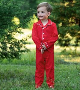Pyjama's voor kinderen, kerst, rode, opstaande kraag, pyjamasets. Tops + broek met lange mouwen. Pyjamaset voor peutermeisjes en jongens. Kinderen thuis nachtkleding R231108