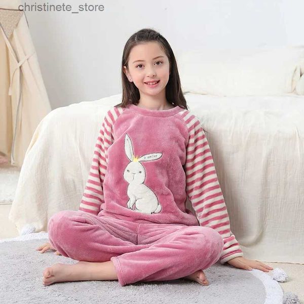 Pyjamas Vêtements pour enfants Garçons Filles Pyjamas En Peluche Dessin Animé Dinosaure Bébé Pyjamas Noël Chaud Vêtements De Nuit Hiver Adolescent Nuit Vêtements R231214