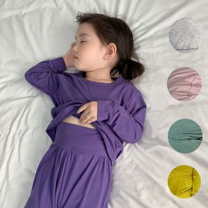 Pijamas Conjunto de pijamas para niños para niña Tops de algodón Conjuntos de pantalones 2 piezas Ropa de dormir de microfibra para bebés Traje a juego familiar para niños 230310