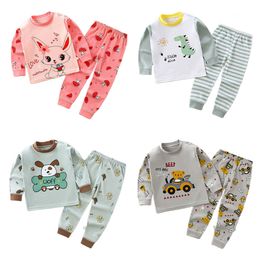 Pyjama's kinderen ondergoed set jongens katoenmeisjes baby herfst kleren lange slaapkleding kinderen thuis kinderen kleding 2303222222