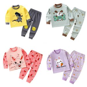 Pyjamas Childrens sous-vêtements ensembles garçons coton pyjamas filles bébé vestime automne