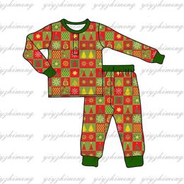 Pyjama's Kerstpyjama Baby Meisjes Jongens Kerstboom geruit patroon huisverbetering collectie boetiek kinderkleding broers en zussen 231114