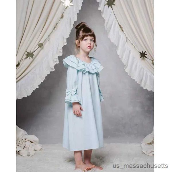 Pyjamas Robe Lolita pour enfants mignons filles Chemises de nuit à volants vert menthe. Chemise de nuit vintage pour enfants en bas âge Chemises de nuit Vêtements de nuit princesse R231108