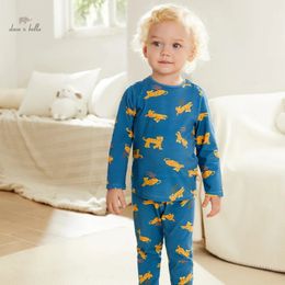 Pyjama Dave Bella Kinderpyjama voor jongens Herfst Winter Mode Casual Katoen Comfortabel Print Schattig Tweedelig DB4238182 231124