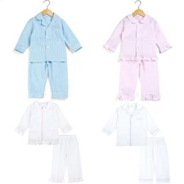 Pyjama Ontwerp Mode Herfst Baby Broer/zus Kleding Lange Mouw Jongens Meisjes Sets Katoen Bijpassende Nachtkleding Kinderen Pyjama 231118