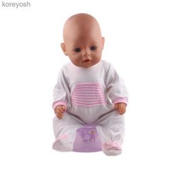 Pyjama's Poppenkleertjes Pyjama's 15 sets Jurk Jump Suits Fit 18 Inch Amerikaanse 43 Cm Baby New Born Reborn Doll Generation Kerst GirlsL231109