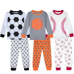 Pyjamas pour enfants en bas âge garçons Football basket-ball Baseball ensemble de vêtements de nuit infantile Halloween carnaval Sport vêtements de nuit 231122