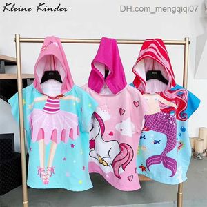 Pyjama's meisjes strandhanddoeken regenjassen cartoon capooned mantels eenhoorn dinosaurus microfiber kinderen zwembad handdoeken baby bad handdoeken zwembad gewaad Z230818