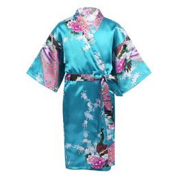 Pyjamas filles satin kimono robe enfant pyjamas pamai