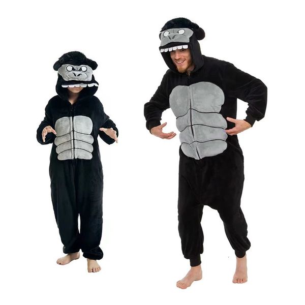 Pyjamas Gorilla Kigurumi Zipper Onesie pour bébé Anime Pyjamas Pyjamas Cosplay Costume enfants combinaison vêtements de nuit Homewear 231124