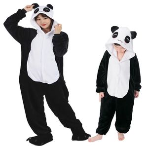 Pyjama's met capuchon Jumpsuits voor volwassen babymeisjeskleding Kinderen Panda Pyjama Winter Animal Onesies Cartoon Nachtkleding Pyjama 231124