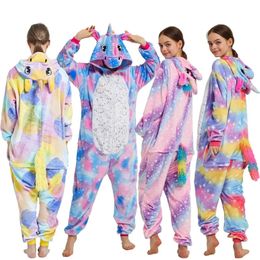 Pyjama's met capuchon Jumpsuits voor volwassenen Kigurumi Panda Pyjama's Kindereenhoornpyjama's Licorne Eenhoorn Pijamas Onesie Kinderslaap 231108