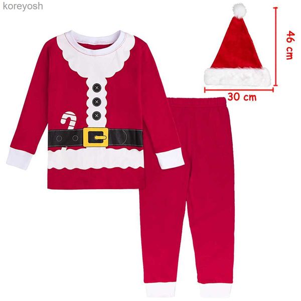 Pijamas Pijamas de Navidad para niños, pijamas de Papá Noel para niños y niñas, ropa de dormir de alce de Navidad para niños pequeños, regalo de Año Nuevo de elfo, ropa verde y roja PjsL231109