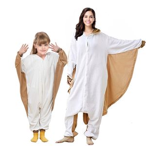 Pijamas Niños Divertidos Dibujos Animados Cosplay Onesie Bebé Animal Pijamas de Halloween Niños Niñas Linda Ardilla Voladora Kigurumi 230227