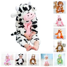 Pyjamas enfants Onesie pyjamas Animal Panda tigre licorne Ropa Bebe bébé barboteuses hiver Kigurumi vache Costume pour fille garçon salopette combinaison 231026