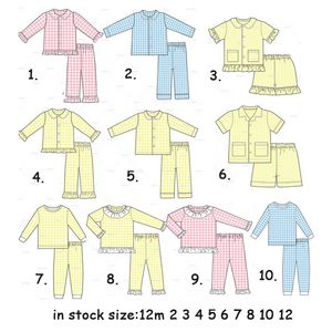Pyjama Kids Pyjama Set Gebreide Bijpassende Pjs Summer Check Franje Pasen Pyjama Baby Jongens Nachtkleding 230606