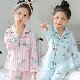 Pyjamas Kids Pyjama's Autumn Spring Girls Boys Sleepwear Nachtkleding Babykleding Dier Cartoon Huiskleding Sets Katoen Kinderpyjam 230509