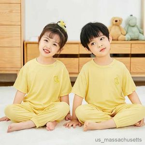 Pyjamas Ensembles de pyjamas pour enfants Été 2023 Vêtements de nuit pour enfants Pyjamas modaux pour enfants Ensemble de vêtements pour bébés respirants Sous-vêtements pour tout-petits